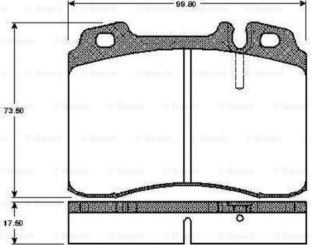 BOSCH 0 986 TB2 203 - Тормозные колодки, дисковые, комплект autosila-amz.com