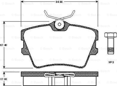 BOSCH 0 986 TB2 289 - Тормозные колодки, дисковые, комплект autosila-amz.com