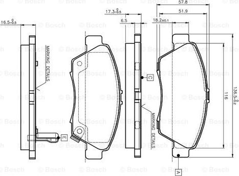 BOSCH 0 986 TB2 232 - Тормозные колодки, дисковые, комплект autosila-amz.com