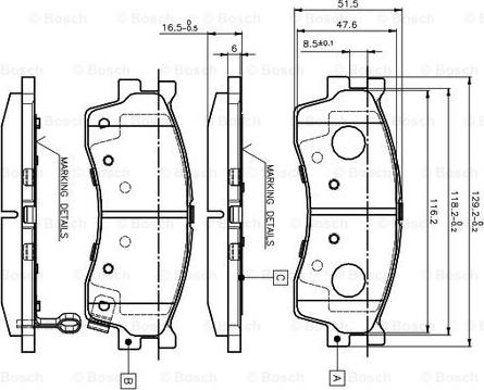 BOSCH 0 986 TB2 229 - Тормозные колодки, дисковые, комплект autosila-amz.com