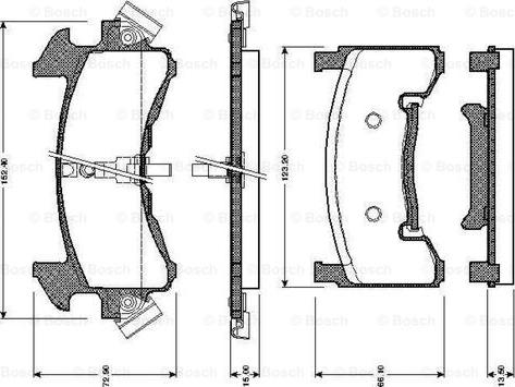 BOSCH 0 986 TB2 270 - Тормозные колодки, дисковые, комплект autosila-amz.com