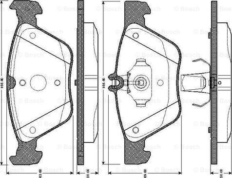 BOSCH 0 986 TB2 748 - Тормозные колодки, дисковые, комплект autosila-amz.com