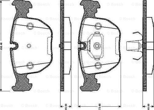 BOSCH 0 986 TB2 743 - Тормозные колодки, дисковые, комплект autosila-amz.com