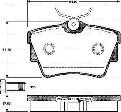 BOSCH 0 986 TB2 737 - Тормозные колодки, дисковые, комплект autosila-amz.com