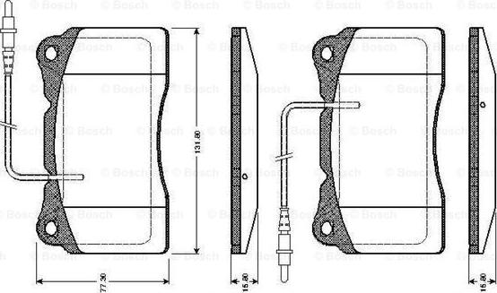 BOSCH 0 986 TB2 771 - Тормозные колодки, дисковые, комплект autosila-amz.com