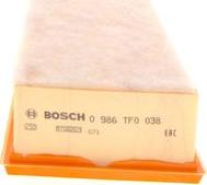 BOSCH 0 986 TF0 038 - Воздушный фильтр, двигатель autosila-amz.com