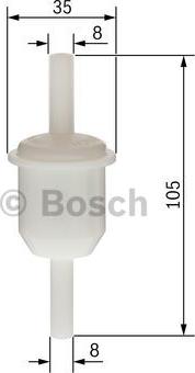 BOSCH 0 450 904 058 - Фильтр топливный ВАЗ-2101-2109 тонкой очистки (без отстойника) BOSCH 0450904058 autosila-amz.com