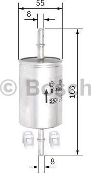 BOSCH 0 450 905 316 - Фильтр топливный ВАЗ инжектор тонкой очистки (штуцер с клипсами) BOSCH autosila-amz.com