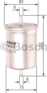 BOSCH 0 450 905 275 - Топливный фильтр autosila-amz.com