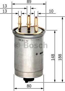 BOSCH 0 450 906 508 - Топливный фильтр autosila-amz.com