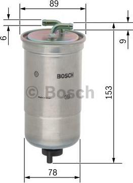 BOSCH 0 450 906 172 - фильтр топливный!\ VW Golf 1.6D/TD 83-92, Ford Escort/Fiesta 1.8D 89> autosila-amz.com