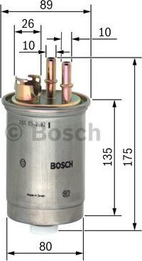 BOSCH 0 450 906 357 - Топливный фильтр autosila-amz.com