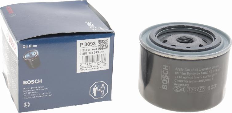 BOSCH 0 451 103 093 - Масляный фильтр autosila-amz.com