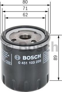 BOSCH 0 451 103 299 - Масляный фильтр autosila-amz.com