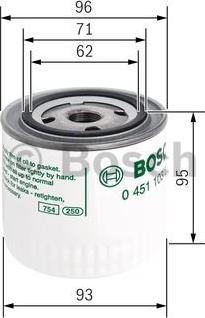 BOSCH 0 451 103 260 - Масляный фильтр autosila-amz.com