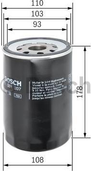 BOSCH 0 451 301 207 - Фильтр масляный autosila-amz.com