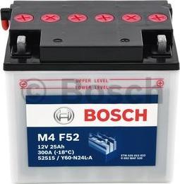 BOSCH 0092m4f520 - Стартерная аккумуляторная батарея, АКБ autosila-amz.com