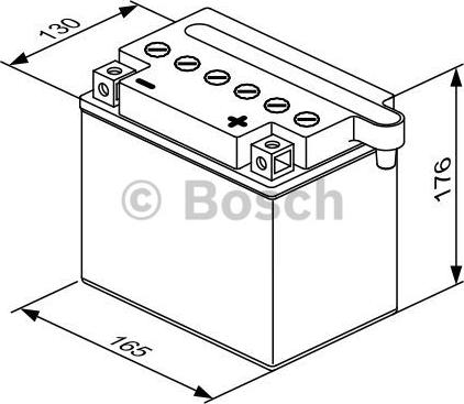 BOSCH 0 092 M4F 600 - аккумуляторная батарея! евро 30Ah 300A 165/130/176 YB30L-B moto\\ autosila-amz.com