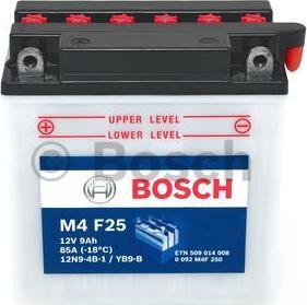 BOSCH 0 092 M4F 250 - Стартерная аккумуляторная батарея, АКБ autosila-amz.com