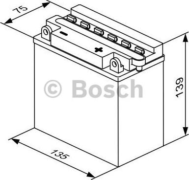 BOSCH 0 092 M4F 260 - АКБ M4 F26 12V 9Ah 80A  136x76x140 autosila-amz.com