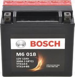 BOSCH 0 092 M60 180 - Стартерная аккумуляторная батарея, АКБ autosila-amz.com
