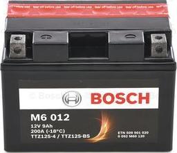 BOSCH 0 092 M60 120 - Аккумулятор для мототехники BOSCH MOBA AGM M6 12V 9AH 200A (YTZ12S-4/YTZ12S-BS) 150x87x110mm 4.3kg autosila-amz.com