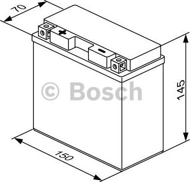 BOSCH 0 092 M60 200 - Аккумуляторная батарея мото BOSCH 12 А/ч autosila-amz.com