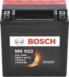BOSCH 0092m60220 - Стартерная аккумуляторная батарея, АКБ autosila-amz.com