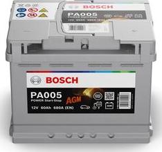 BOSCH 0 092 PA0 050 - Стартерная аккумуляторная батарея, АКБ autosila-amz.com