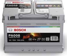 BOSCH 0 092 PA0 080 - Стартерная аккумуляторная батарея, АКБ autosila-amz.com
