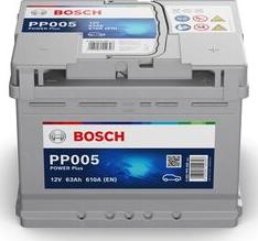 BOSCH 0 092 PP0 050 - Стартерная аккумуляторная батарея, АКБ autosila-amz.com