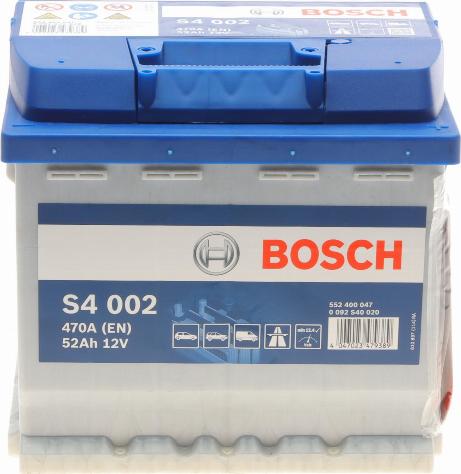 BOSCH 0 092 S40 020 - Стартерная аккумуляторная батарея, АКБ autosila-amz.com