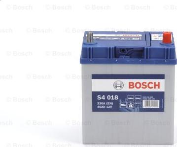BOSCH 0 092 S40 180 - Аккумуляторная батарея S4 Silver, 12в 40а/ч 330А п.т., о.п., яп. кл. autosila-amz.com