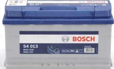 BOSCH 0 092 S40 130 - Аккумулятор BOSCH 12В 95Ач/800A S4 (P+ стандарт) 353x175x190 B13 (пуск) autosila-amz.com