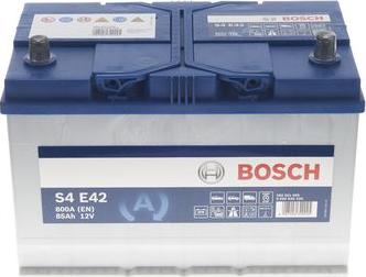 BOSCH 0 092 S4E 420 - Аккумулятор BOSCH 12В 85Ач/800A (EN) START&STOP EFB (P+ стандартные клеммы) 306x173x225 B01 (пуск/ef autosila-amz.com