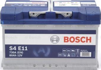 BOSCH 0092s4e110 - Стартерная аккумуляторная батарея, АКБ autosila-amz.com
