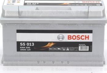 BOSCH 0 092 S50 130 - Аккумулятор BOSCH 12В 100Ач/830A (EN) S5 (P+ стандартные клеммы) 353x175x190 B13 (пуск) autosila-amz.com