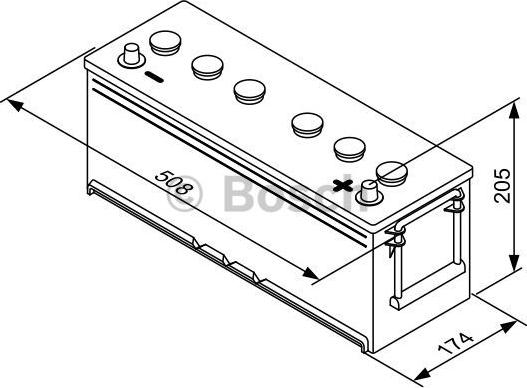 BOSCH 0 092 T30 460 - См. XBS-0092T30460 !!! АКБ T3 046 12V 143Ah 900A 508x174x205 /-+/ autosila-amz.com