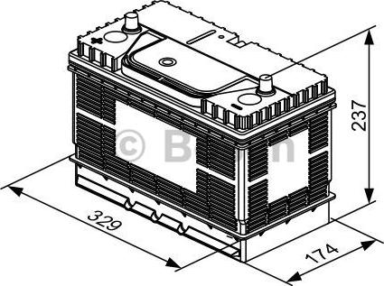 BOSCH 0 092 T30 500 - Аккумулятор 12В 105Ач/800A (EN) T3 (L+ (EN) 3) 330x174x240 B01 (Пуск) autosila-amz.com