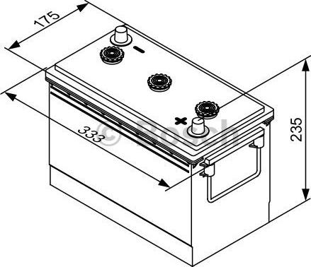 BOSCH 0 092 T30 630 - См. XBS-0092T30630 !!! АКБ Т3 063 6V 150Ah 760A 333x175x235 autosila-amz.com