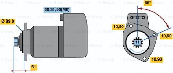 BOSCH 0 001 416 049 - Стартер autosila-amz.com