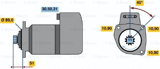 BOSCH 0 001 416 044 - Стартер autosila-amz.com