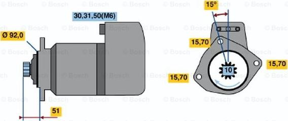 BOSCH 0 001 416 046 - Стартер autosila-amz.com