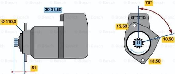 BOSCH 0 001 416 068 - Стартер autosila-amz.com