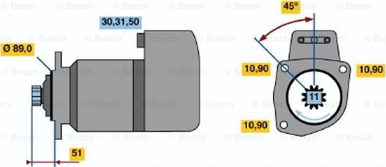 BOSCH 0 001 416 039 - Стартер autosila-amz.com