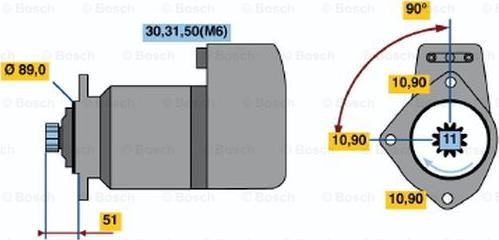 BOSCH 0 001 416 036 - Стартер autosila-amz.com