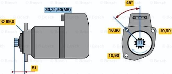 BOSCH 0 001 416 038 - Стартер autosila-amz.com