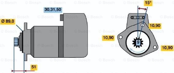 BOSCH 0 001 416 025 - Стартер autosila-amz.com