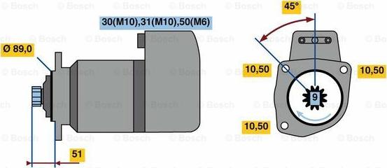 BOSCH 0 001 416 024 - Стартер autosila-amz.com