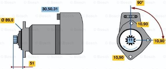 BOSCH 0 001 417 055 - Стартер autosila-amz.com